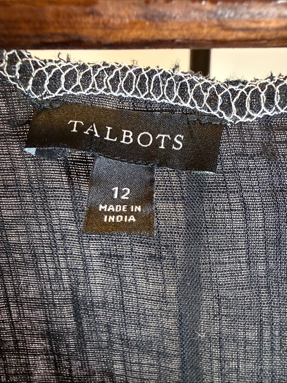 TALBOTS EMBROIDERED LINEN COTTON SHIFT DRESS | Size 12 - Picture 2 of 14
